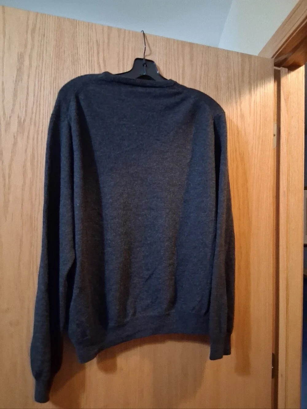 J. Crew charcoal grey knit pullover sweater  100% Italian Merino Wool XXL